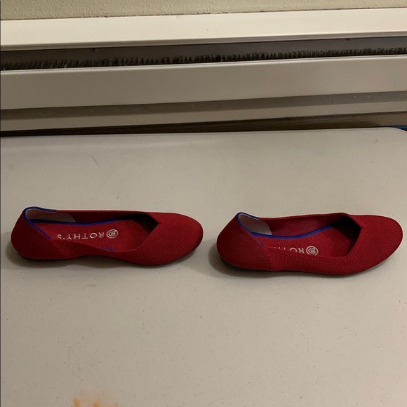 Rothy’s Round Toe Ballet Flats Red Women’s Size 7.5 Christmas Valentine’s Day - Picture 10 of 14